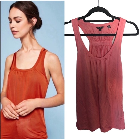 Ted Baker London Skylon Sheer Racerback Tank Top - Picture 1 of 8
